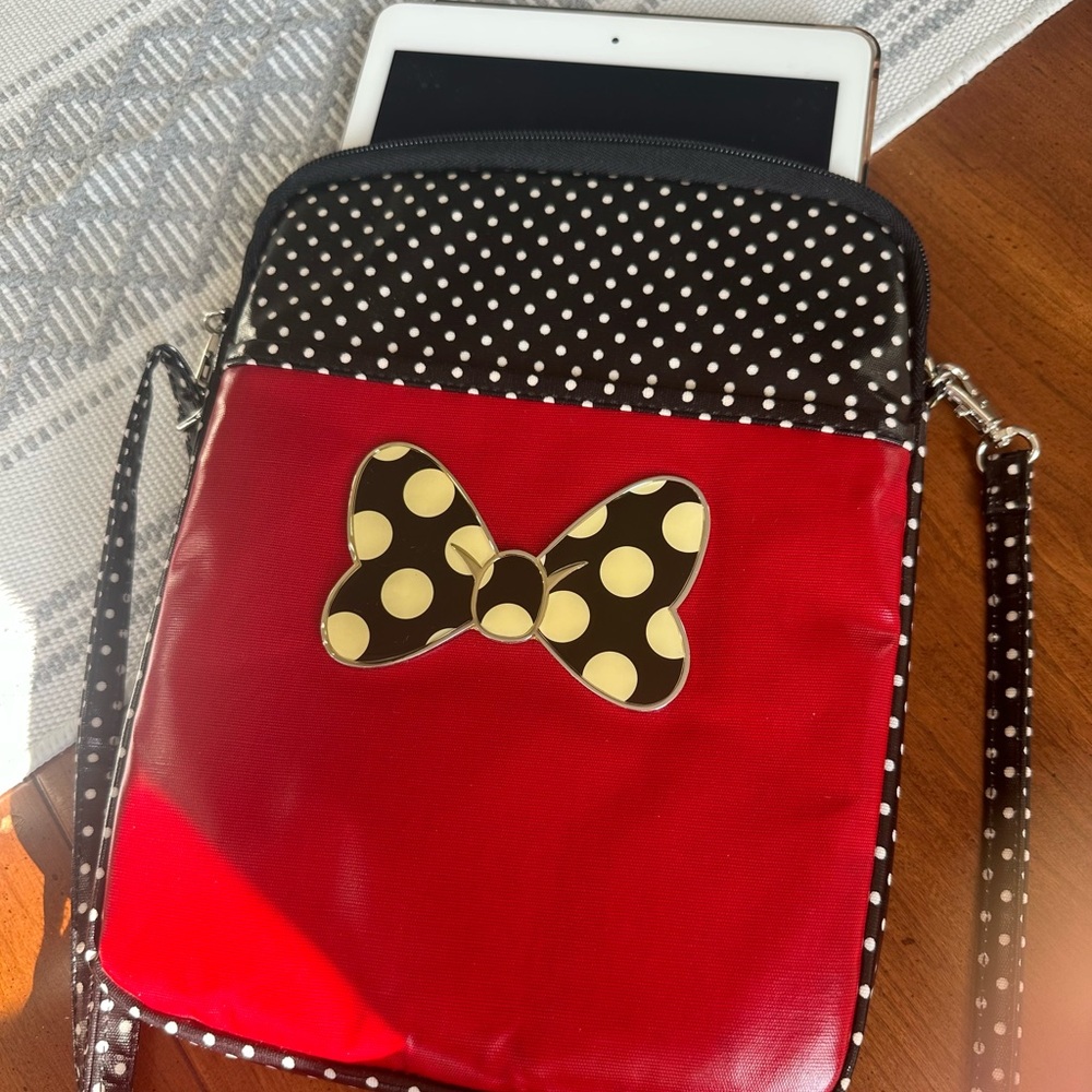 Disney Red and Black Polka Dot IPad Bag